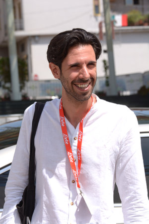 GIFFONI VALLE PIANA, ITALY - July 29, 2021: Francesco Bellina at Giffoni Film Festival 50 Plus - on July 29, 2021 in Giffoni Valle Piana, Italy.のeditorial素材