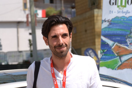 GIFFONI VALLE PIANA, ITALY - July 29, 2021: Francesco Bellina at Giffoni Film Festival 50 Plus - on July 29, 2021 in Giffoni Valle Piana, Italy.のeditorial素材