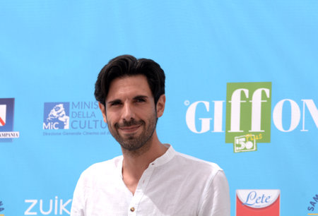 GIFFONI VALLE PIANA, ITALY - July 29, 2021: Francesco Bellina at Giffoni Film Festival 50 Plus - on July 29, 2021 in Giffoni Valle Piana, Italy.のeditorial素材