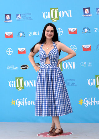 GIFFONI VALLE PIANA, ITALY - July 27,2021: Shanti Winiger at Giffoni Film Festival 50 Plus - on July 27, 2021 in Giffoni Valle Piana, Italy.のeditorial素材