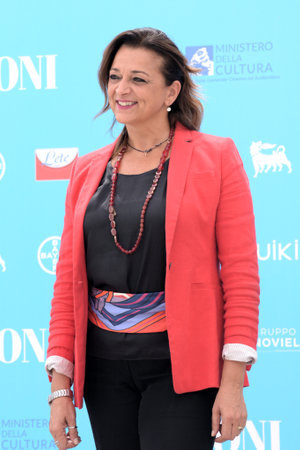 GIFFONI VALLE PIANA, ITALY - July 30,2021: Valeria Fascione at Giffoni Film Festival 50 Plus - on July 30, 2021 in Giffoni Valle Piana, Italy.のeditorial素材