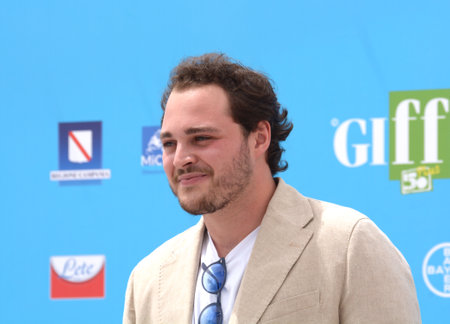 GIFFONI VALLE PIANA, ITALY - July 30,2021: Pasquale Montemurro at Giffoni Film Festival 50 Plus - on July 30, 2021 in Giffoni Valle Piana, Italy.のeditorial素材