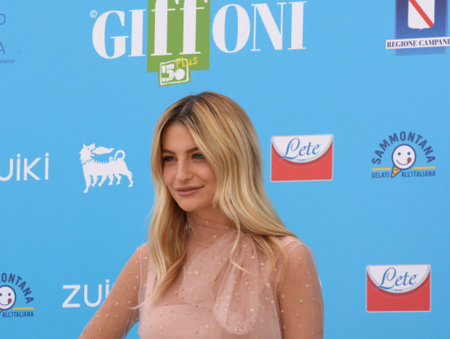 GIFFONI VALLE PIANA, ITALY - July 30,2021: Marta Losito at Giffoni Film Festival 50 Plus - on July 30, 2021 in Giffoni Valle Piana, Italy.のeditorial素材