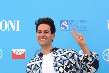 GIFFONI VALLE PIANA,ITALY - July 28,2021: Luigi Calagna at Giffoni Film Festival 50 Plus - on July 28, 2021 in Giffoni Valle Piana, Italy.のeditorial素材