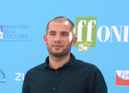 GIFFONI VALLE PIANA,ITALY - July 28,2021: Valerio Carocci at Giffoni Film Festival 50 Plus - on July 28, 2021 in Giffoni Valle Piana, Italy.のeditorial素材