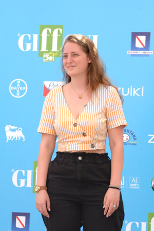 GIFFONI VALLE PIANA,ITALY - July 28,2021: Giulia Flor Buraschi at Giffoni Film Festival 50 Plus - on July 28, 2021 in Giffoni Valle Piana, Italy.のeditorial素材