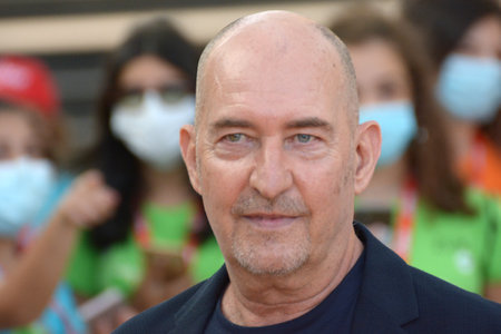 GIFFONI VALLE PIANA, ITALY - July 24,2021: Claudio Norza at Giffoni Film Festival 50 Plus - on July 24, 2021 in Giffoni Valle Piana, Italy.のeditorial素材