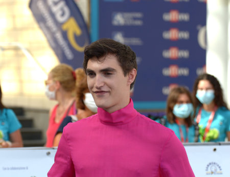GIFFONI VALLE PIANA, ITALY - July 29, 2021: Rocco Fasano at Giffoni Film Festival 50 Plus - on July 29, 2021 in Giffoni Valle Piana, Italy.のeditorial素材