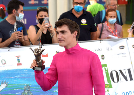 GIFFONI VALLE PIANA, ITALY - July 29, 2021: Rocco Fasano at Giffoni Film Festival 50 Plus - on July 29, 2021 in Giffoni Valle Piana, Italy.のeditorial素材