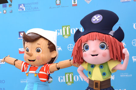 GIFFONI VALLE PIANA, ITALY - July 24,2021: Pinocchio and Friends at Giffoni Film Festival 50 Plus - on July 24, 2021 in Giffoni Valle Piana, Italy.のeditorial素材