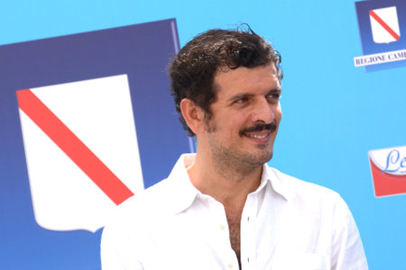 GIFFONI VALLE PIANA, ITALY - July 26,2021: Alessandro Carbonara at Giffoni Film Festival 50 Plus - on July 26, 2021 in Giffoni Valle Piana, Italy.のeditorial素材