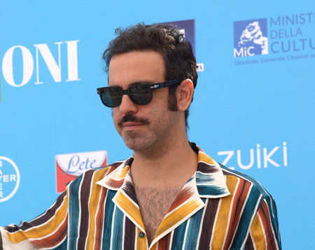GIFFONI VALLE PIANA, ITALY - July 29, 2021: Lorenzo Urciullo alias Colapesce at Giffoni Film Festival 50 Plus - on July 29, 2021 in Giffoni Valle Piana, Italy.のeditorial素材