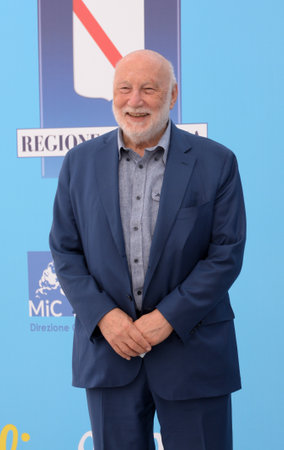 Giffoni Valle Piana, Italy - July 21, 2021: Domenico De Masi at Giffoni Film Festival 50 Plus - on July 21, 2021 in Giffoni Valle Piana, Italy.のeditorial素材