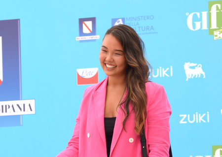 GIFFONI VALLE PIANA, ITALY - July 25,2021: Dayoung Clementi at Giffoni Film Festival 50 Plus - on July 25, 2021 in Giffoni Valle Piana, Italy.のeditorial素材
