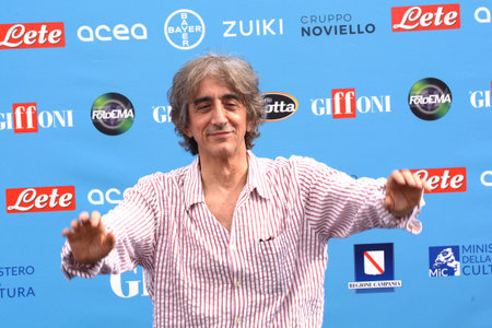 GIFFONI VALLE PIANA, ITALY - July 27,2022: Sergio Rubini at Giffoni Film Festival 2022 - on July 27, 2022 in Giffoni Valle Piana, Italy.のeditorial素材