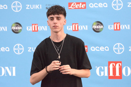 GIFFONI VALLE PIANA,ITALY - July 22,2022:  Luca D'Alessio aka LDA at Giffoni Film Festival 2022 - on July 22, 2022 in Giffoni Valle Piana, Italy.のeditorial素材