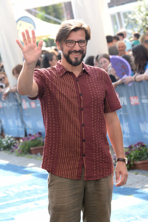 GIFFONI VALLE PIANA, ITALY - July 23,2022: Ferran Paredes Rubio at Giffoni Film Festival 2022 - on July 23, 2022 in Giffoni Valle Piana, Italy.のeditorial素材