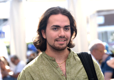 GIFFONI VALLE PIANA, ITALY - July 24,2022: Giuseppe Gibboni at Giffoni Film Festival 2022 - on July 24, 2022 in Giffoni Valle Piana, Italy.のeditorial素材