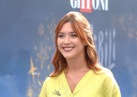 GIFFONI VALLE PIANA, ITALY - July 25,2022: Ludovica Coscione at Giffoni Film Festival 2022 - on July 25, 2022 in Giffoni Valle Piana, Italy.のeditorial素材