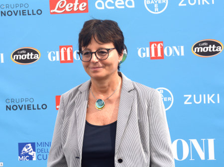GIFFONI VALLE PIANA, ITALY - July 28,2022: Maria Chiara Carrozza at Giffoni Film Festival 2022 - on July 28, 2022 in Giffoni Valle Piana, Italy.のeditorial素材