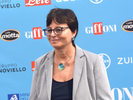 GIFFONI VALLE PIANA, ITALY - July 28,2022: Maria Chiara Carrozza at Giffoni Film Festival 2022 - on July 28, 2022 in Giffoni Valle Piana, Italy.のeditorial素材