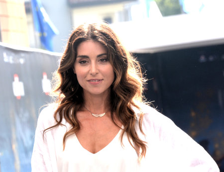 GIFFONI VALLE PIANA, ITALY - July 26,2022: Miriam Candurro at Giffoni Film Festival 2022 - on July 26, 2022 in Giffoni Valle Piana, Italy.のeditorial素材