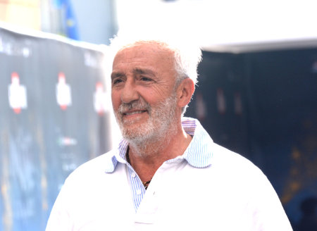 GIFFONI VALLE PIANA, ITALY - July 26,2022: Patrizio Rispo at Giffoni Film Festival 2022 - on July 26, 2022 in Giffoni Valle Piana, Italy.のeditorial素材