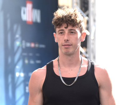 GIFFONI VALLE PIANA, ITALY - July 29,2022: Vito Ventura, aka Shade at Giffoni Film Festival 2022 - on July 29, 2022 in Giffoni Valle Piana, Italy.のeditorial素材