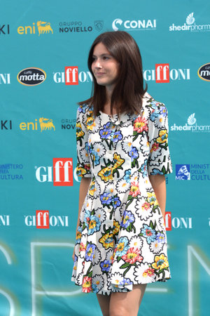 GIFFONI VALLE PIANA,ITALY - July 20,2023 : Serena Ionta aka Serepocaiontas at Giffoni Film Festival 2023 - on July 20, 2023 in Giffoni Valle Piana, Italy.のeditorial素材