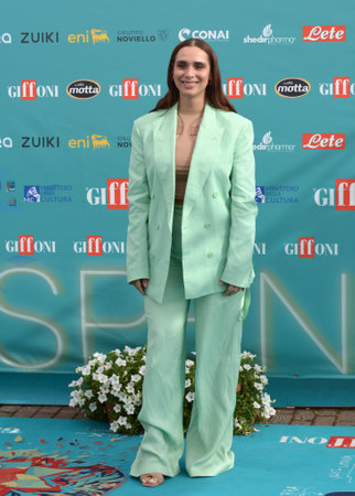 GIFFONI VALLE PIANA,ITALY - July 24,2023 : Lucrezia Guidone at Giffoni Film Festival 2023 - on July 24, 2023 in Giffoni Valle Piana, Italy.のeditorial素材