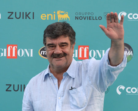 GIFFONI VALLE PIANA,ITALY - July 24,2023 : Francesco Pannofino at Giffoni Film Festival 2023 - on July 24, 2023 in Giffoni Valle Piana, Italy.のeditorial素材