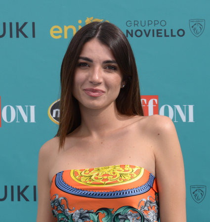 GIFFONI VALLE PIANA,ITALY - July 22,2023 : Rebecca Staffelli at Giffoni Film Festival 2023 - on July 22, 2023 in Giffoni Valle Piana, Italy.のeditorial素材