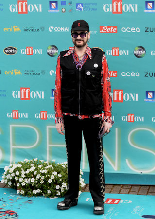 GIFFONI VALLE PIANA,ITALY - July 23,2023 : Costantino della Gherardesca at Giffoni Film Festival 2023 - on July 23, 2023 in Giffoni Valle Piana, Italy.のeditorial素材