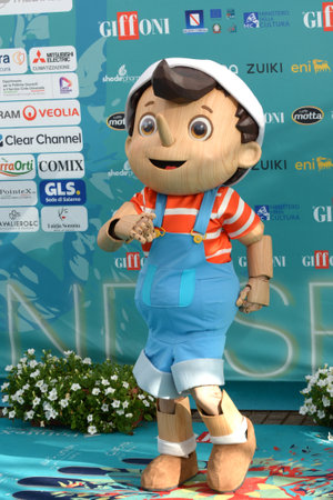 GIFFONI VALLE PIANA,ITALY - July 23,2023 : Pinocchio and Friends at Giffoni Film Festival 2023 - on July 23, 2023 in Giffoni Valle Piana, Italy.のeditorial素材