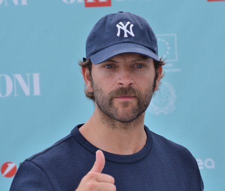 GIFFONI VALLE PIANA,ITALY - July 25,2024 : Alessandro Borghi at Giffoni Film Festival 2024 - on July 25, 2024 in Giffoni Valle Piana, Italy.のeditorial素材