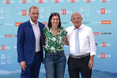 GIFFONI VALLE PIANA,ITALY - July 26,2024 : Elly Schlein, secretary of the Democratic Party at Giffoni Film Festival 2024 - on July 26, 2024 in Giffoni Valle Piana, Italy.のeditorial素材