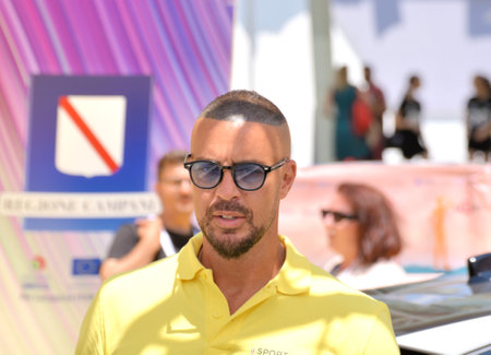 GIFFONI VALLE PIANA,ITALY - July 21,2024 : Stefano Maniscalco at Giffoni Film Festival 2024 - on July 21, 2024 in Giffoni Valle Piana, Italy.のeditorial素材