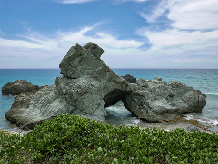 Travel photography - wild tropical coast next to Caracas, Venezuela.の写真素材