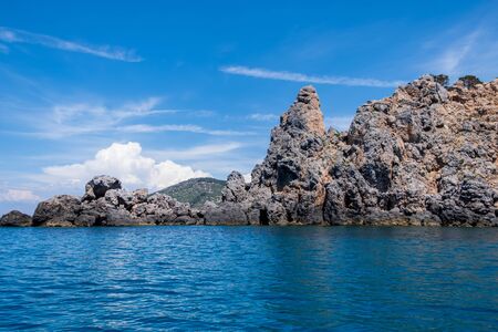 View of the rocky coast of Giglio island (Grosseto, Tuscany, Italy).