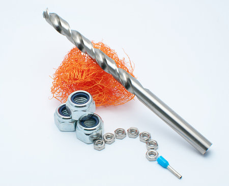 the drill bit and boltsの写真素材