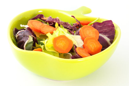 fresh healthy salad with carrotsの写真素材