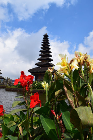 pagoda of the lake's tampleの写真素材