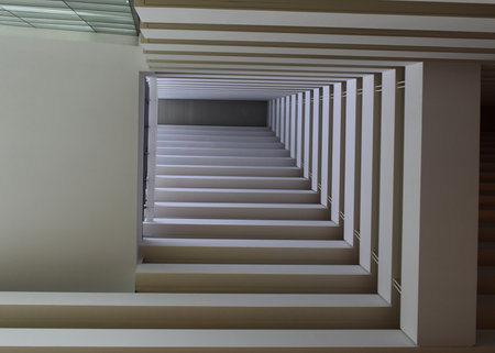 architectural ceiling in prespectiveの写真素材