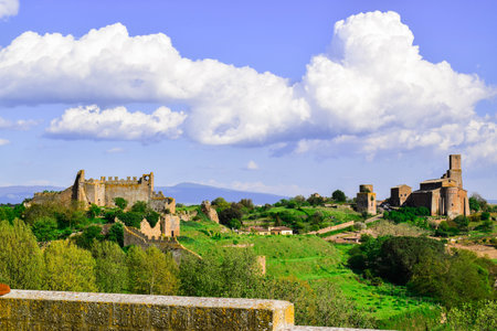 View of the ancient Roman ruinsの写真素材