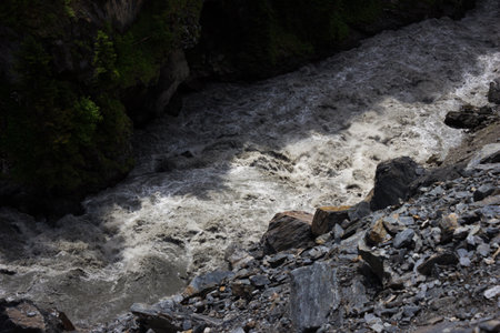 Enguri river in Svaneti, Georgia