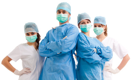 TEAM OF SURGEONS AND NURSES の写真素材