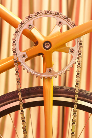 Parts of a retro bicycle, chainの写真素材