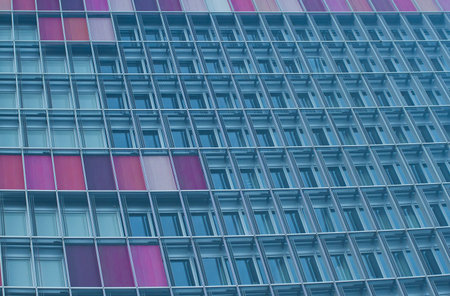 background with office building's windows の写真素材