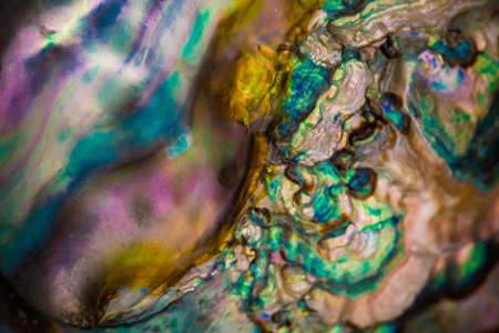 Close-up picture of a colorful surface of a rock.の写真素材