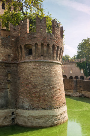Rocca Sanvitale Fontanellato Castle, 13th Century, Italy, Emilia-Romagna region, Parmaのeditorial素材